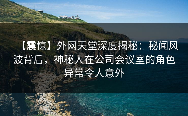 【震惊】外网天堂深度揭秘：秘闻风波背后，神秘人在公司会议室的角色异常令人意外