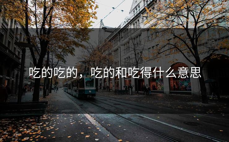 吃的吃的，吃的和吃得什么意思
